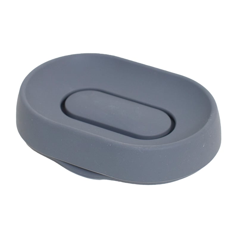 Bosign Soap tray with concealed drain spout in silicone - large Graphite