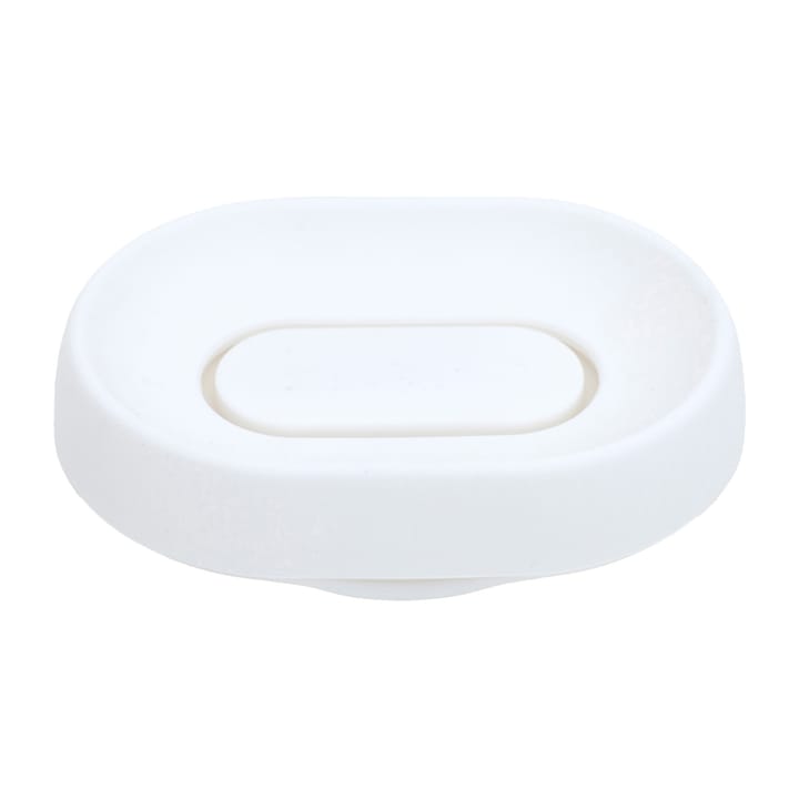 Soap tray with concealed drain spout in silicone - large - White - Bosign