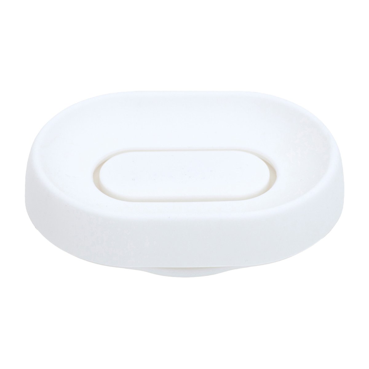 Bosign Soap tray with concealed drain spout in silicone - large White