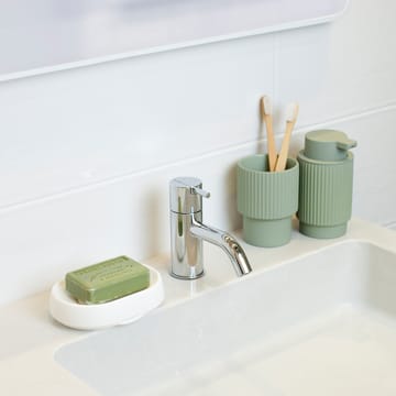 Soap tray with concealed drain spout in silicone - large - White - Bosign