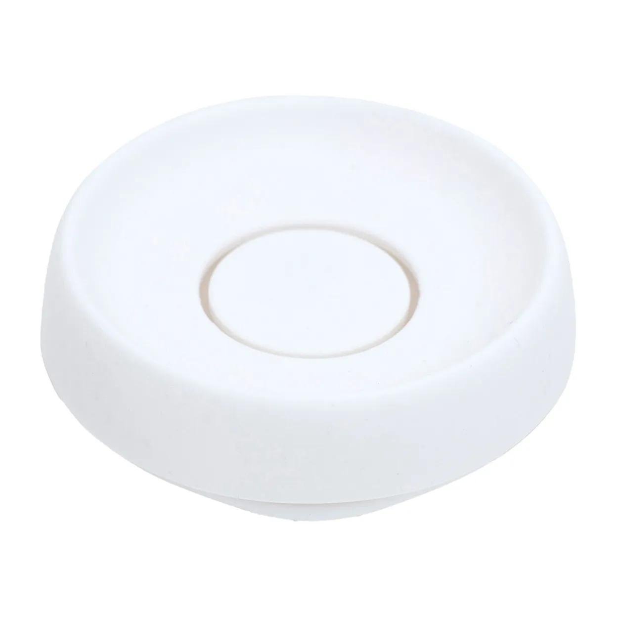 Bosign Soap tray with concealed drain spout in silicone - medium White