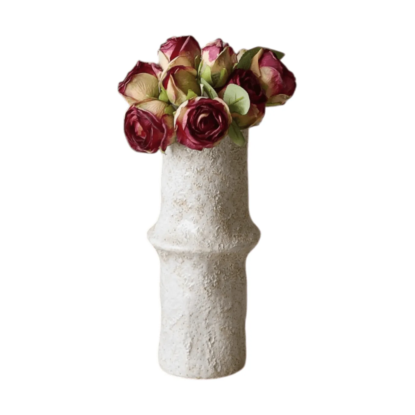 Artificial rose bouquet, Mini, red 10 pcs Botané