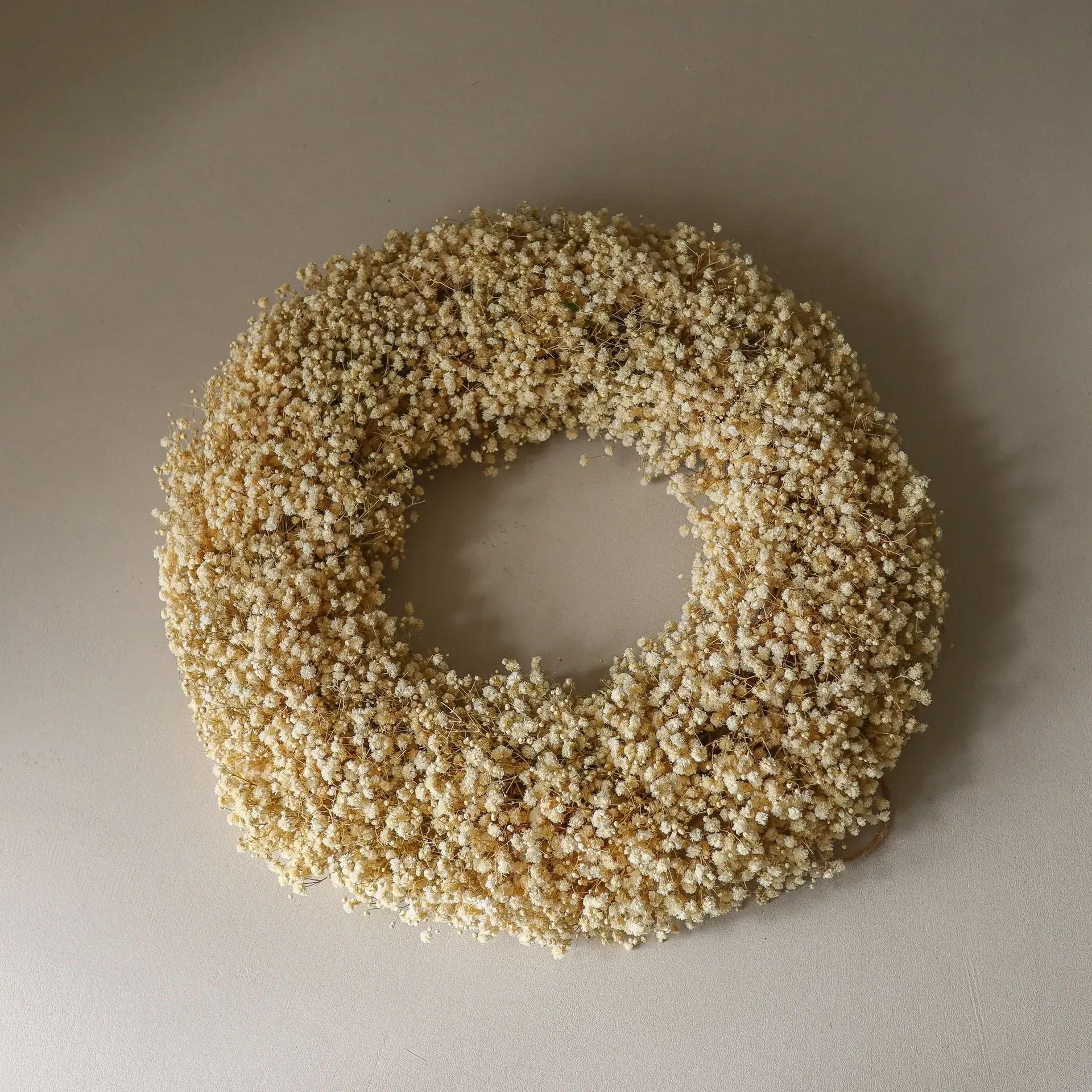 Brudslöja Wreath floral crown, Yellow, Ø40 cm Botané