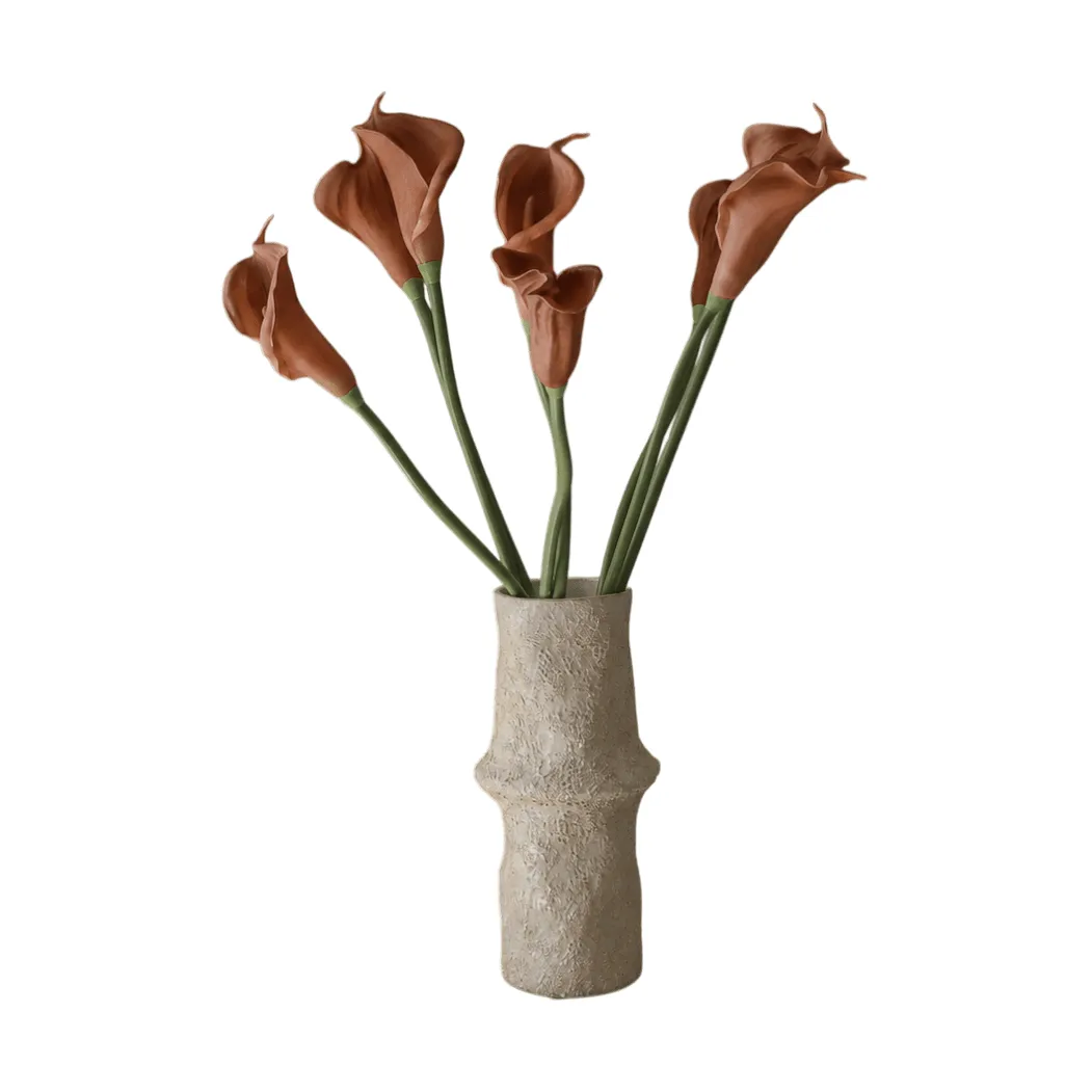 Calla lily artificial bouquet, Brown, 62 cm, 8 pcs Botané