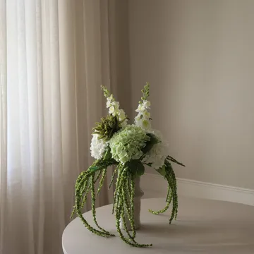 Enchanted Matcha artificial bouquet - Delphinium-amaranth-hydrangea-cactus, 9 pcs - Botané