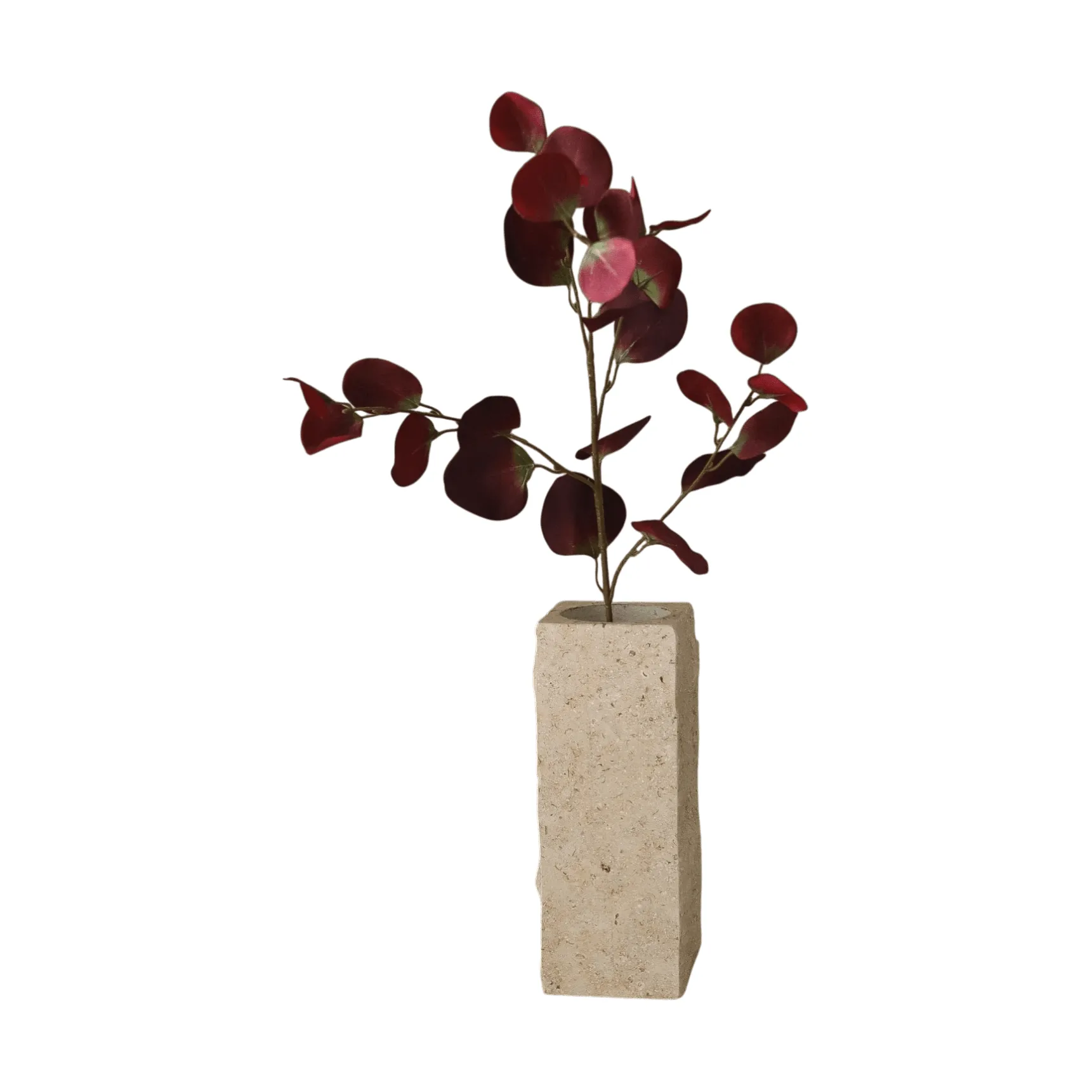 Eucalyptus artificial stem, Burgundy, 84 cm Botané