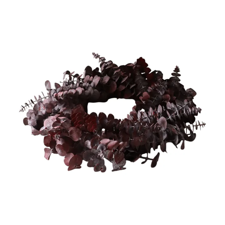 Eucalyptus Wreath wreath - Dark red, Ø40 cm - Botané