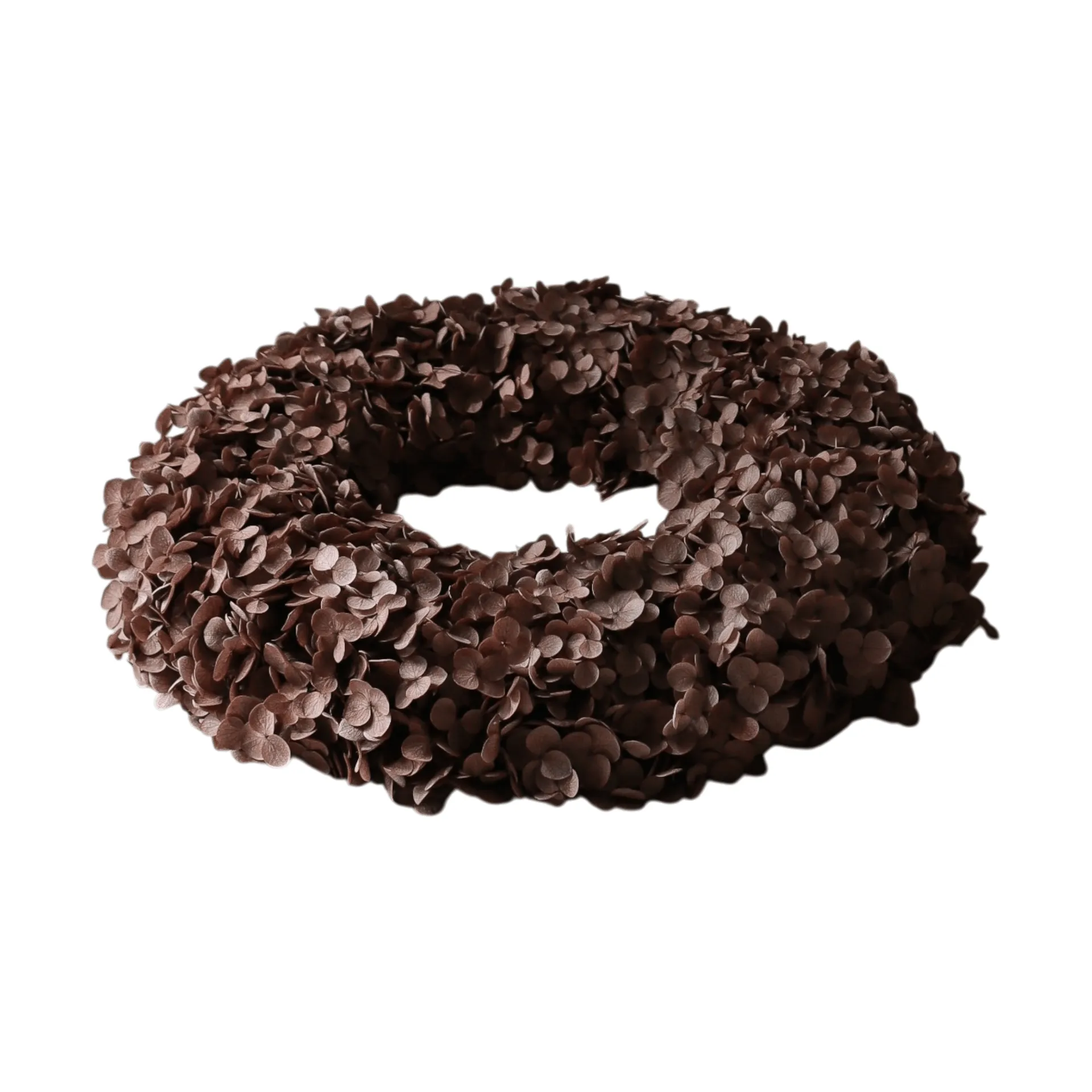 Hortensia Wreath flower wreath, Brown, 40 cm Botané
