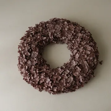 Hortensia Wreath flower wreath - Brown, 40 cm - Botané