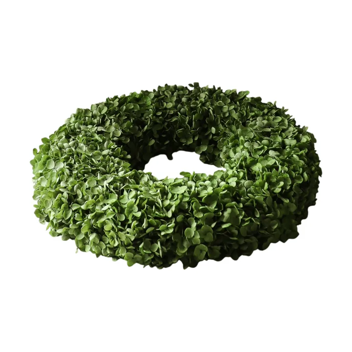Hortensia Wreath flower wreath - Green, Ø40 cm - Botané