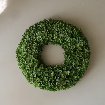 Hortensia Wreath flower wreath - Green, Ø40 cm - Botané