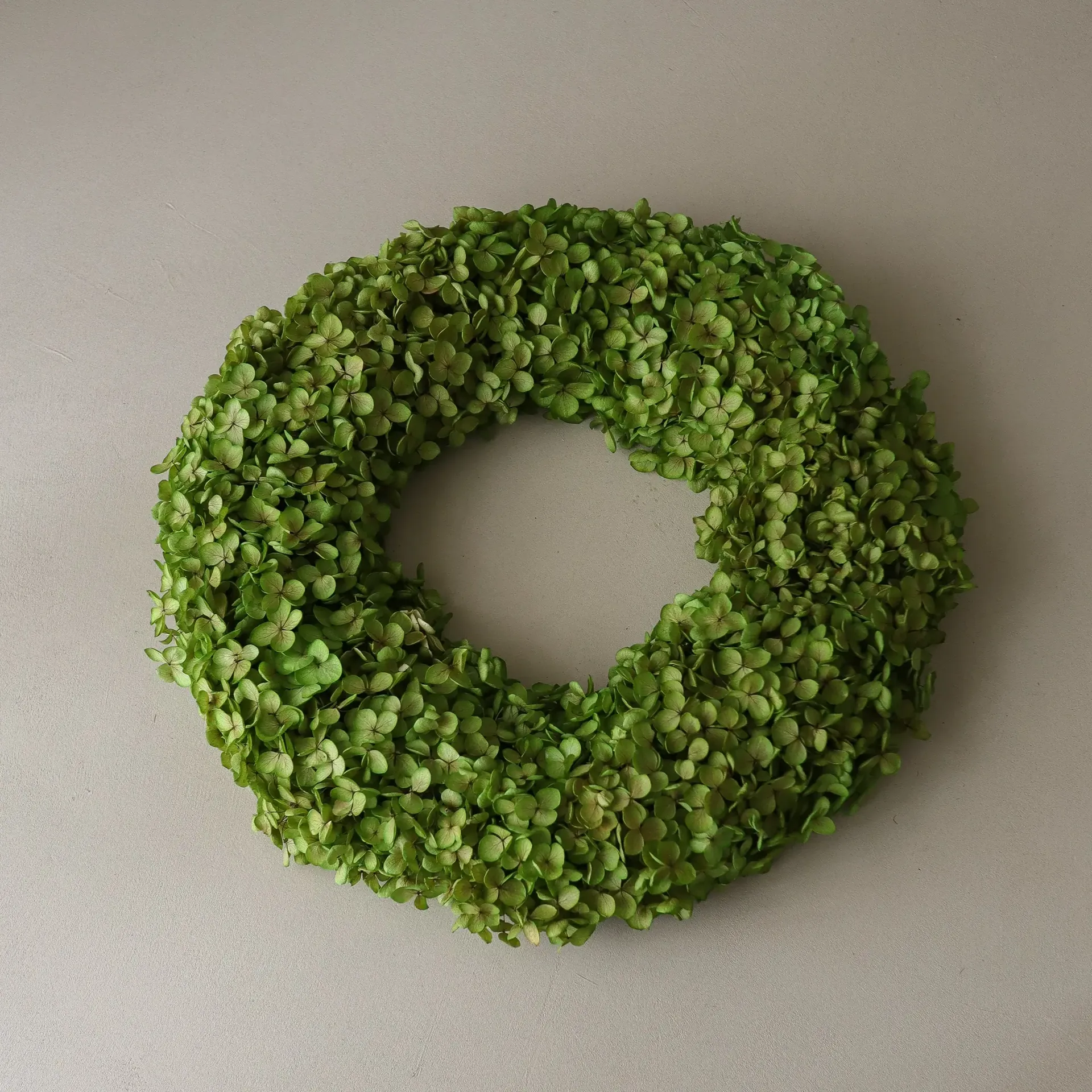Hortensia Wreath flower wreath, Light green, Ø40 cm Botané