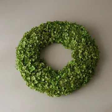 Hortensia Wreath flower wreath - Light green, Ø40 cm - Botané