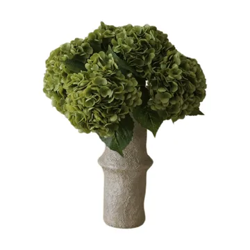 Hydrangea artificial bouquet - Moss green, 51 cm, 6 pcs - Botané
