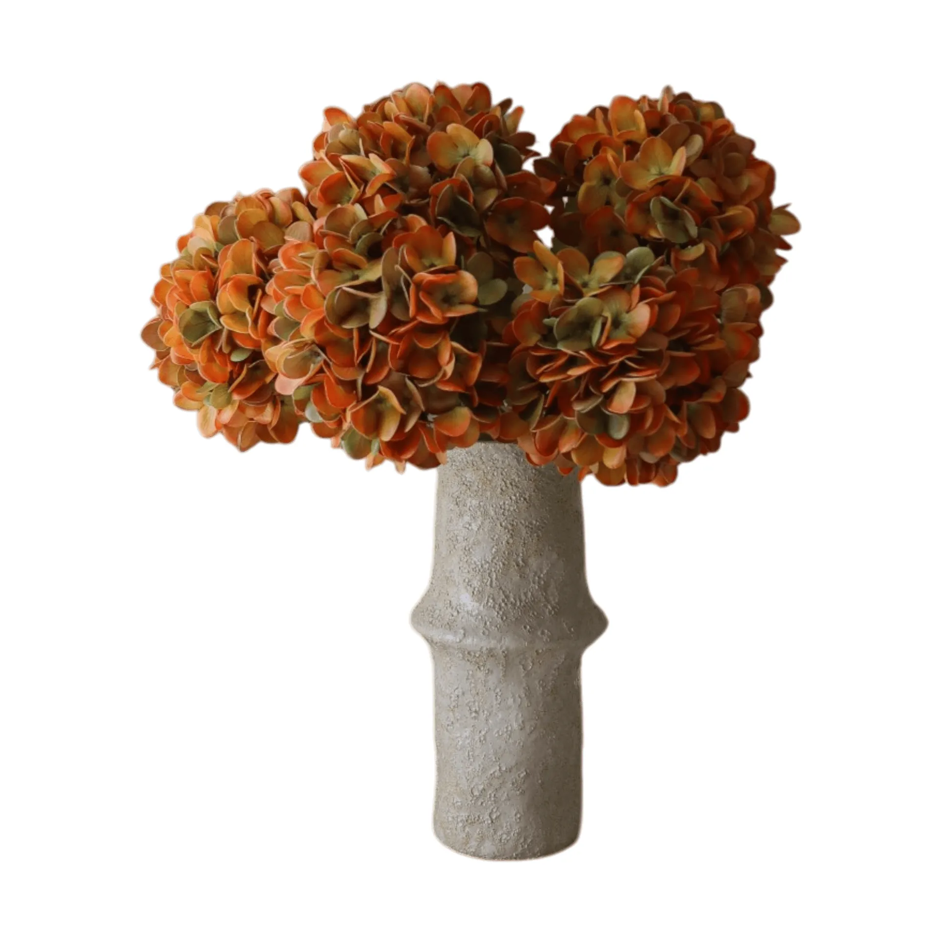 Hydrangea artificial bouquet, Orange, 60 cm, 6 pcs Botané