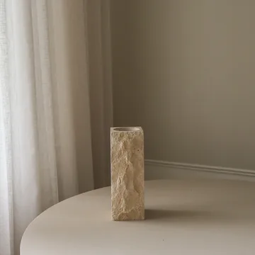 Limestone Edge marble vase - Medium, 30 cm - Botané