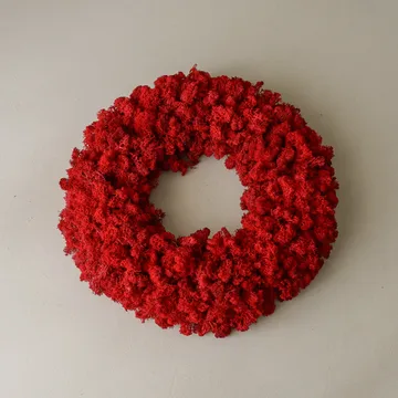 Moss Wreath wreath - Red, Ø40 cm - Botané