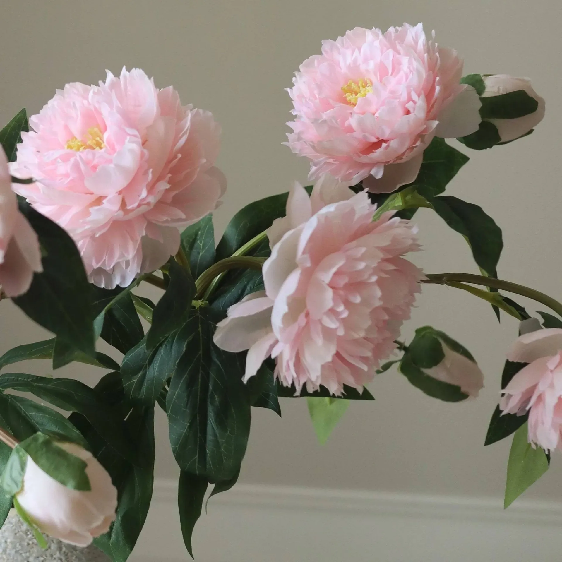 Peony artificial bouquet, Medium, pink, 5 pcs Botané