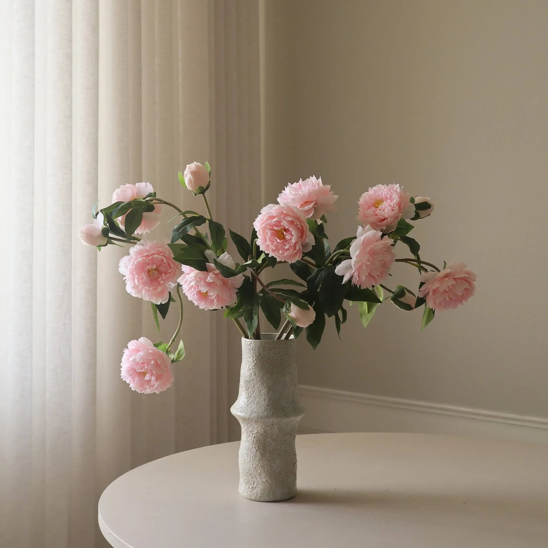 Peony artificial bouquet, Medium, pink, 5 pcs Botané