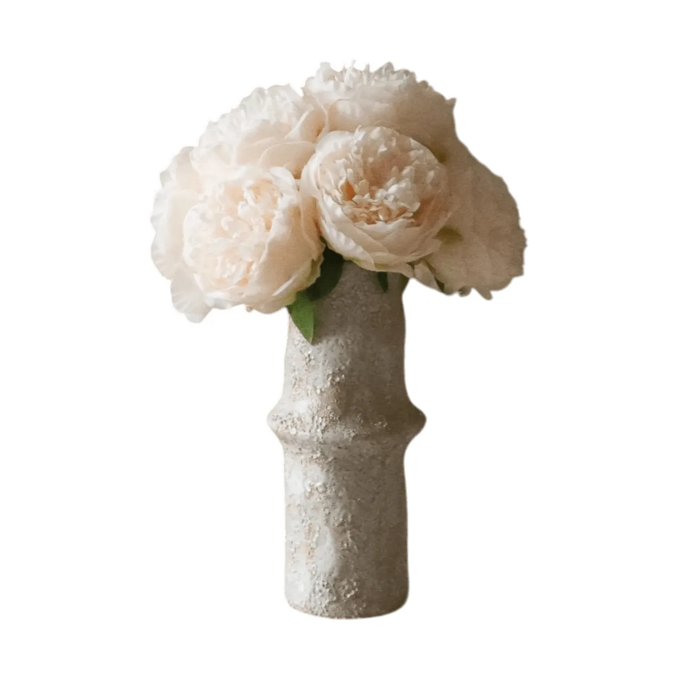 Peony artificial bouquet, Mini, cream 10 pcs Botané