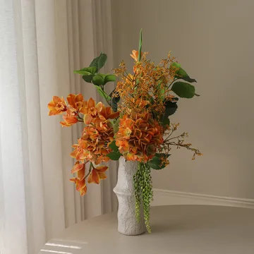 The Orangery artificial bouquet - Cymbidium orchid-gladiolus-hydrangea, 85 cm, 10 pcs - Botané