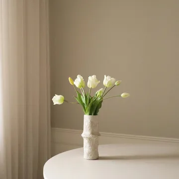 Triumph tulips artificial bouquet - White, 10 pcs - Botané