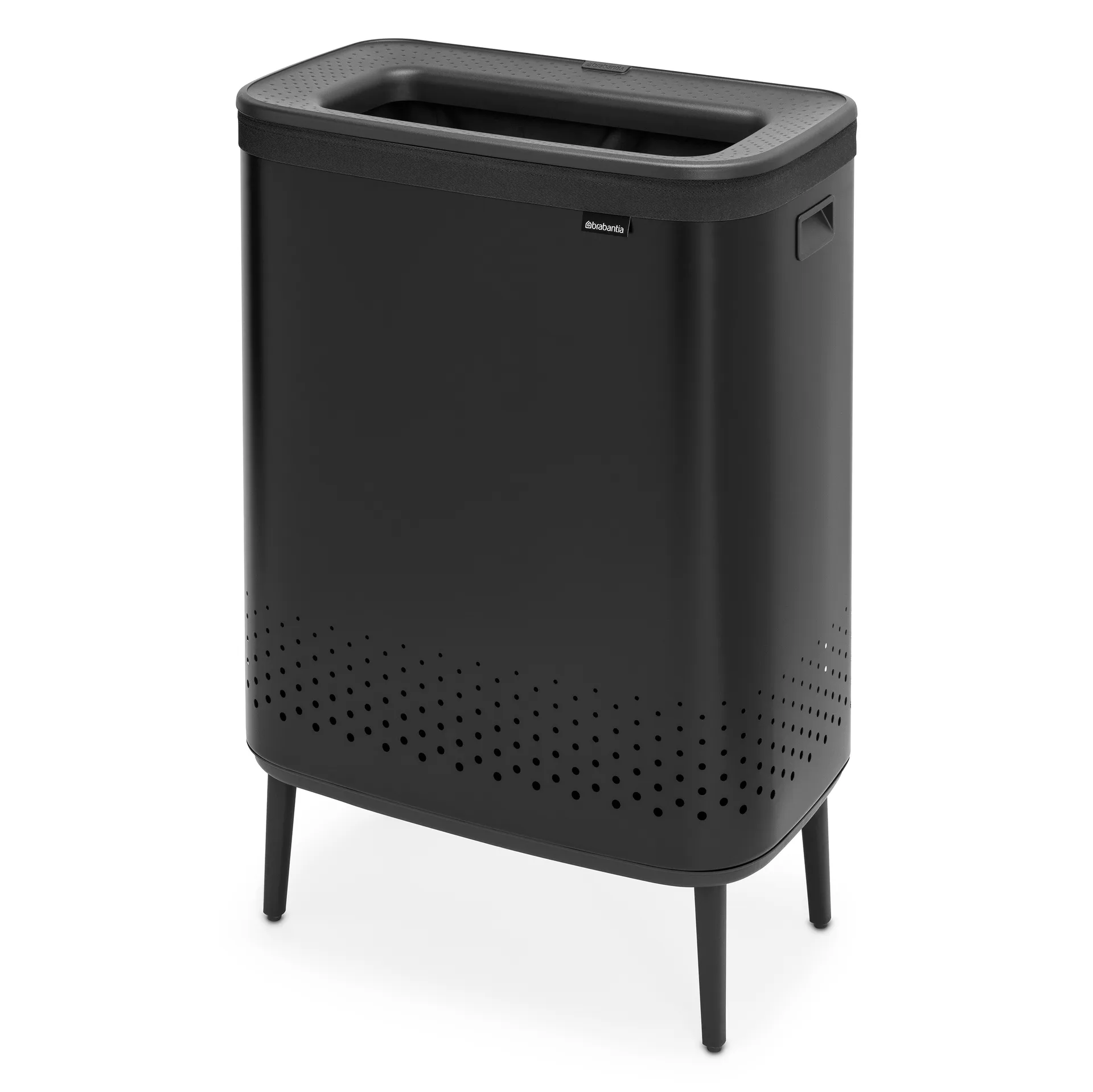 Bo laundry basket high 2x45 L, matte black Brabantia