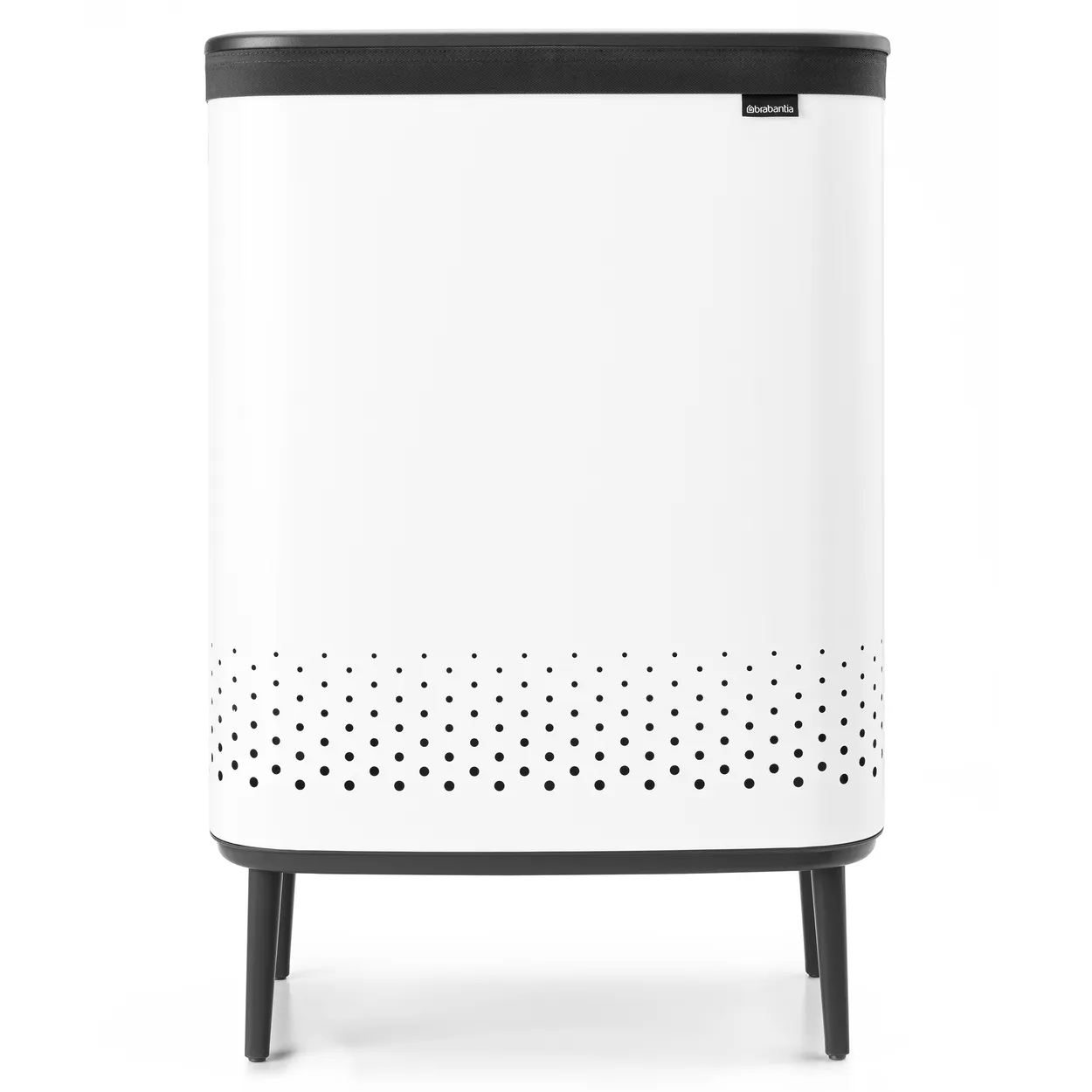 Brabantia Bo laundry basket high 2x45 L white | Scandinavian Design | Laundry baskets | White