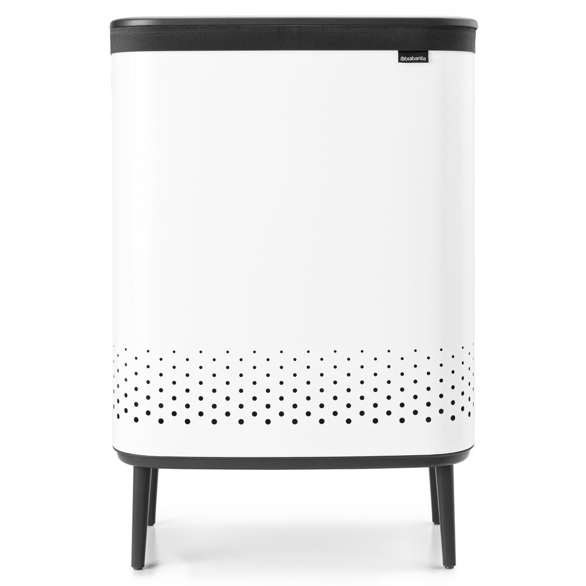Brabantia Bo laundry basket high 2x45 L white | Scandinavian Design | Laundry baskets | White
