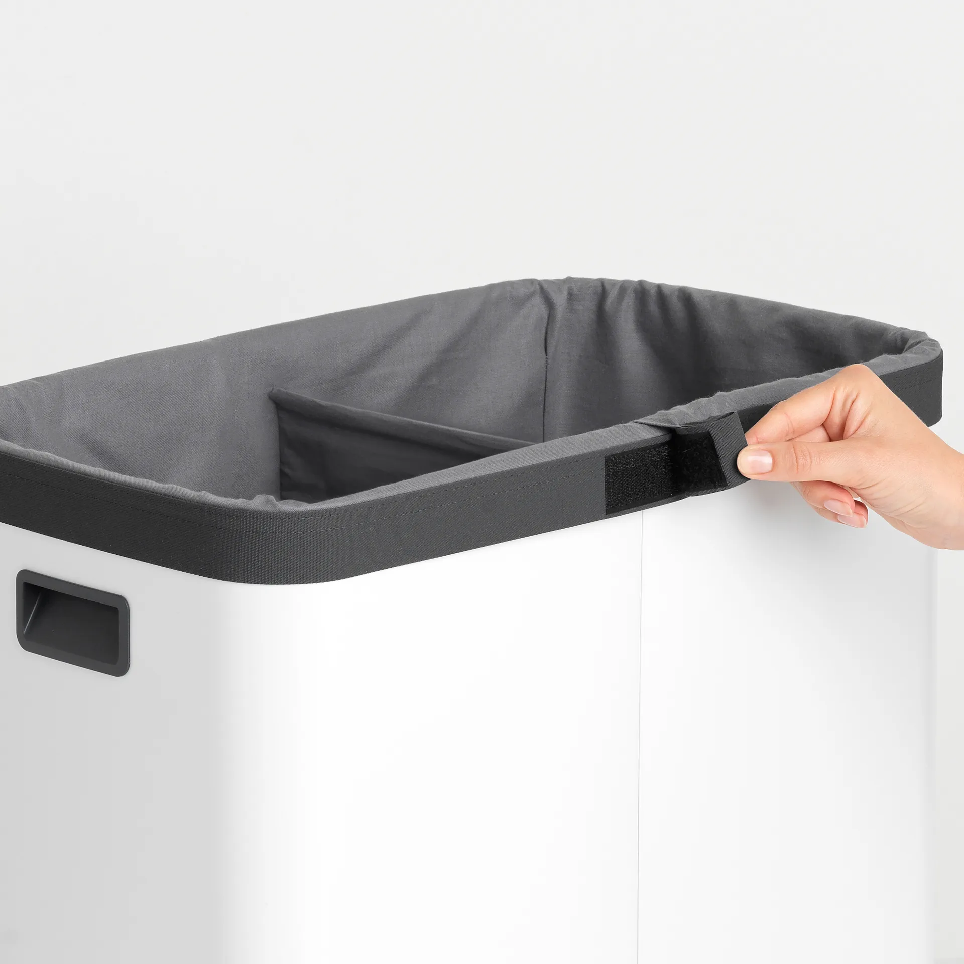 Bo laundry basket high 2x45 L, white Brabantia