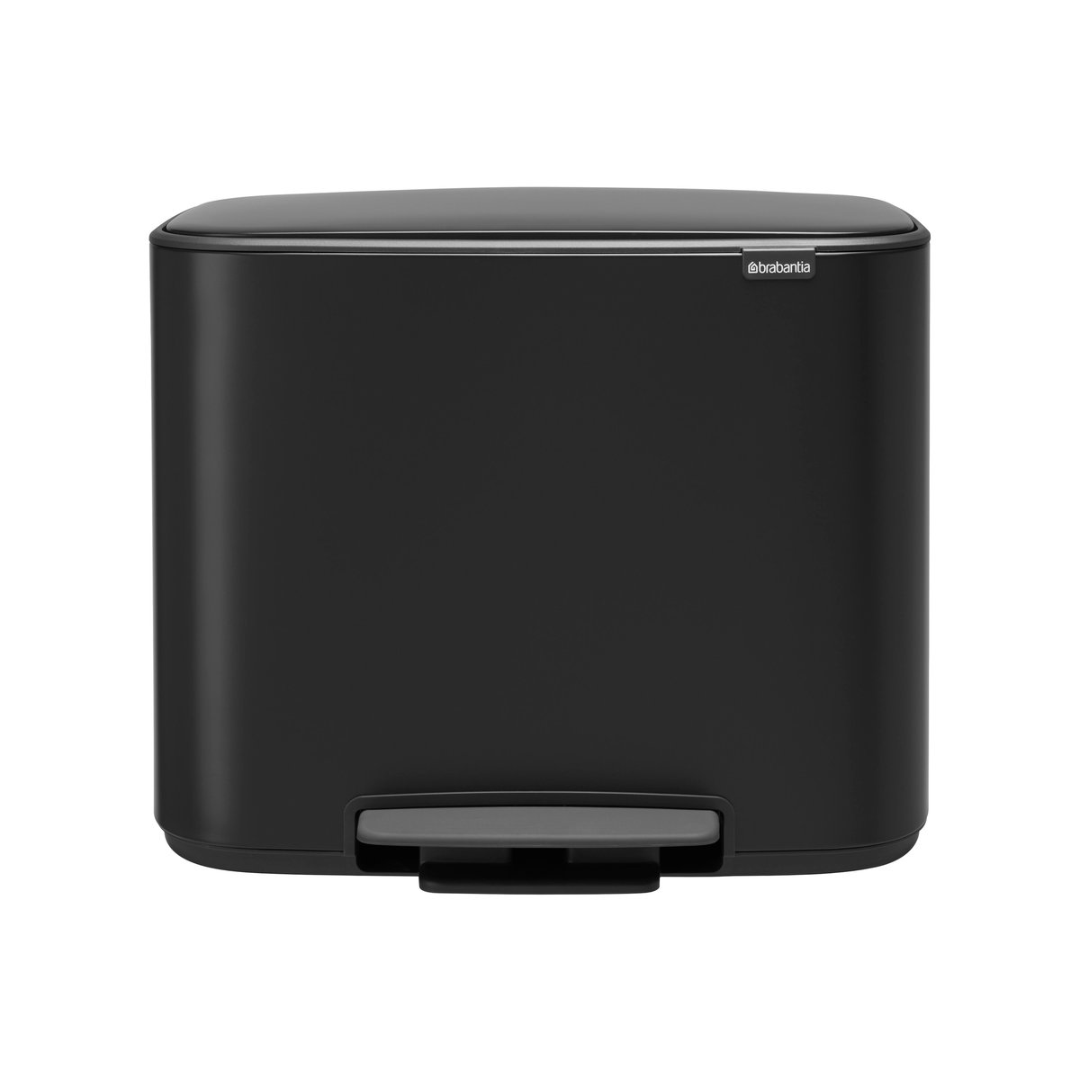 Brabantia Bo pedal bin 11+23 l matt black | Scandinavian Design | Pedal bins | Black