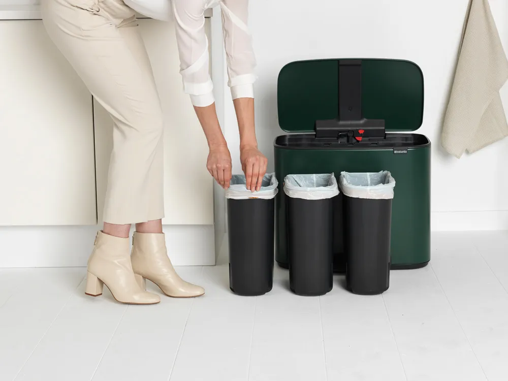 Bo pedal bin 3x11 l, Pine green Brabantia