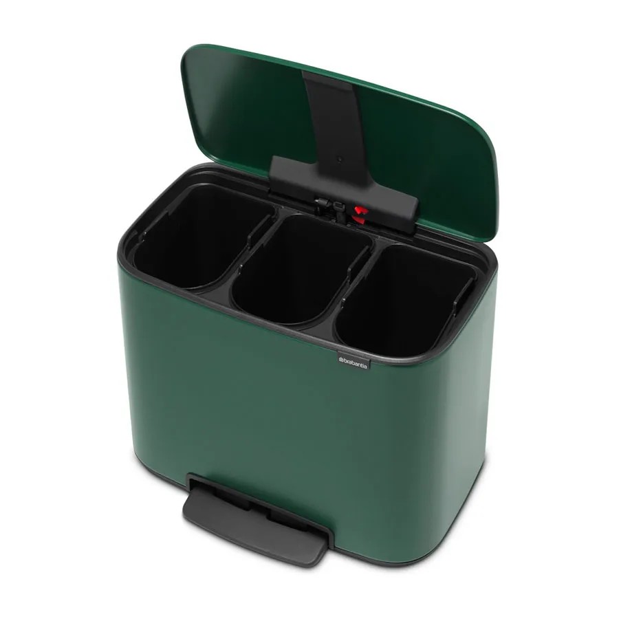 Bo pedal bin 3x11 l, Pine green Brabantia