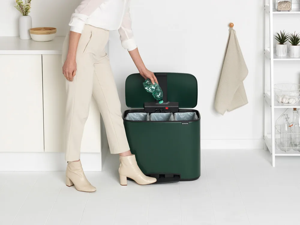 Bo pedal bin 3x11 l, Pine green Brabantia