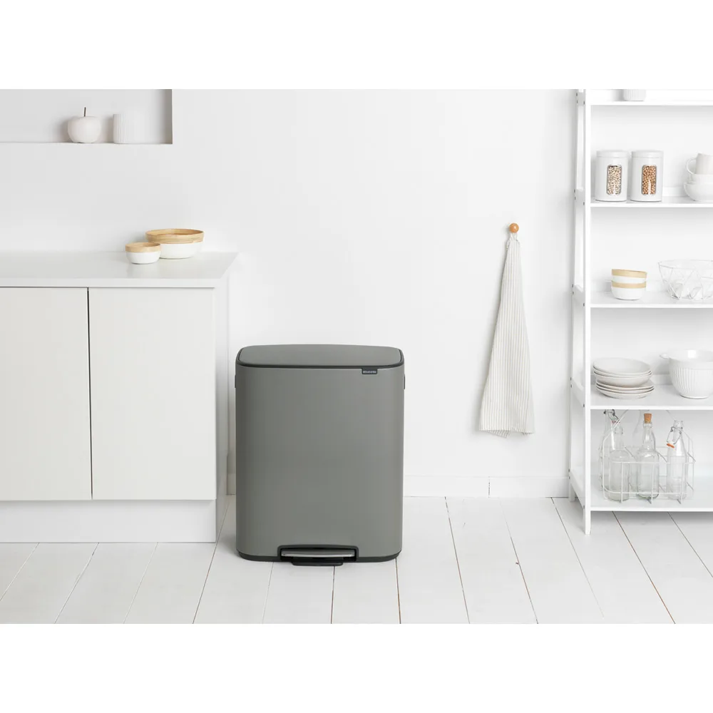 Bo pedal bin 60 L, Mineral concrete grey Brabantia