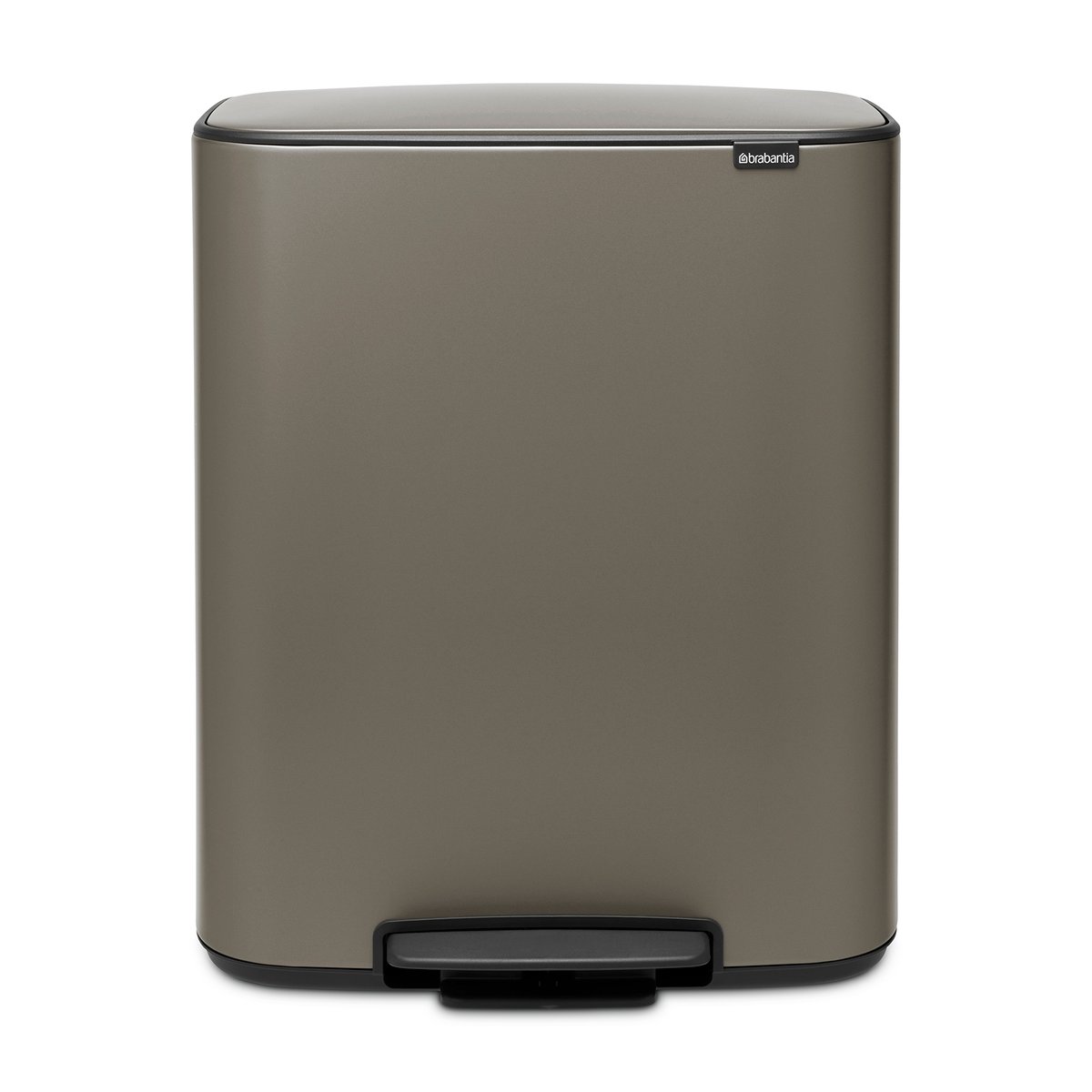 Brabantia Bo pedal bin 60 L Platinum | Scandinavian Design | Pedal bins | Grey