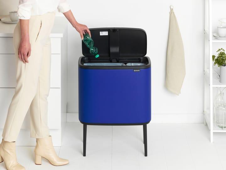 Bo touch bin 11+23 litre, Mineral powerful blue Brabantia