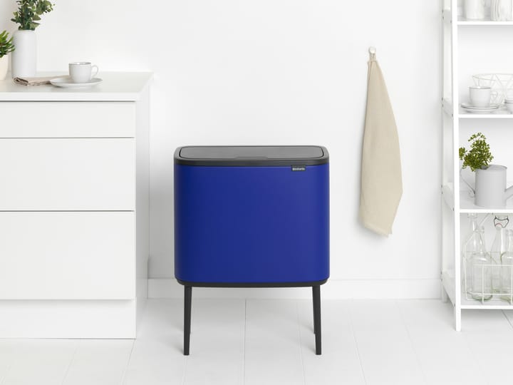 Bo touch bin 11+23 litre, Mineral powerful blue Brabantia