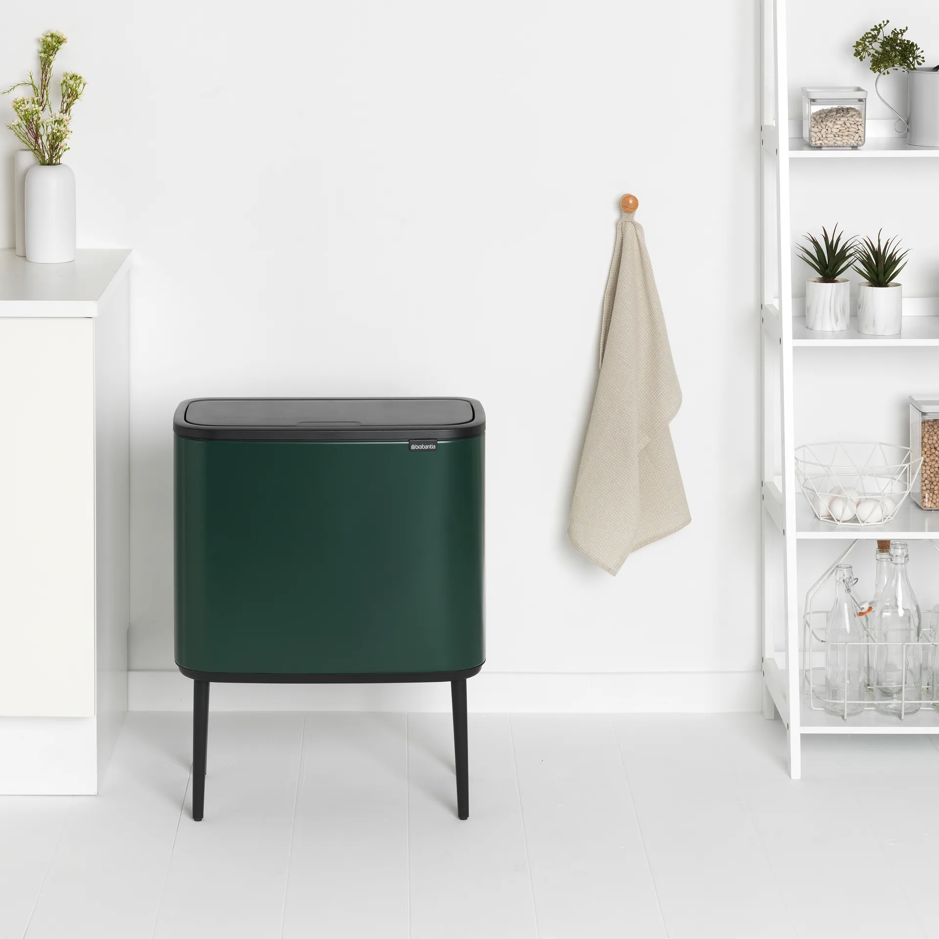 Bo touch bin 11+23 litre, pine green Brabantia