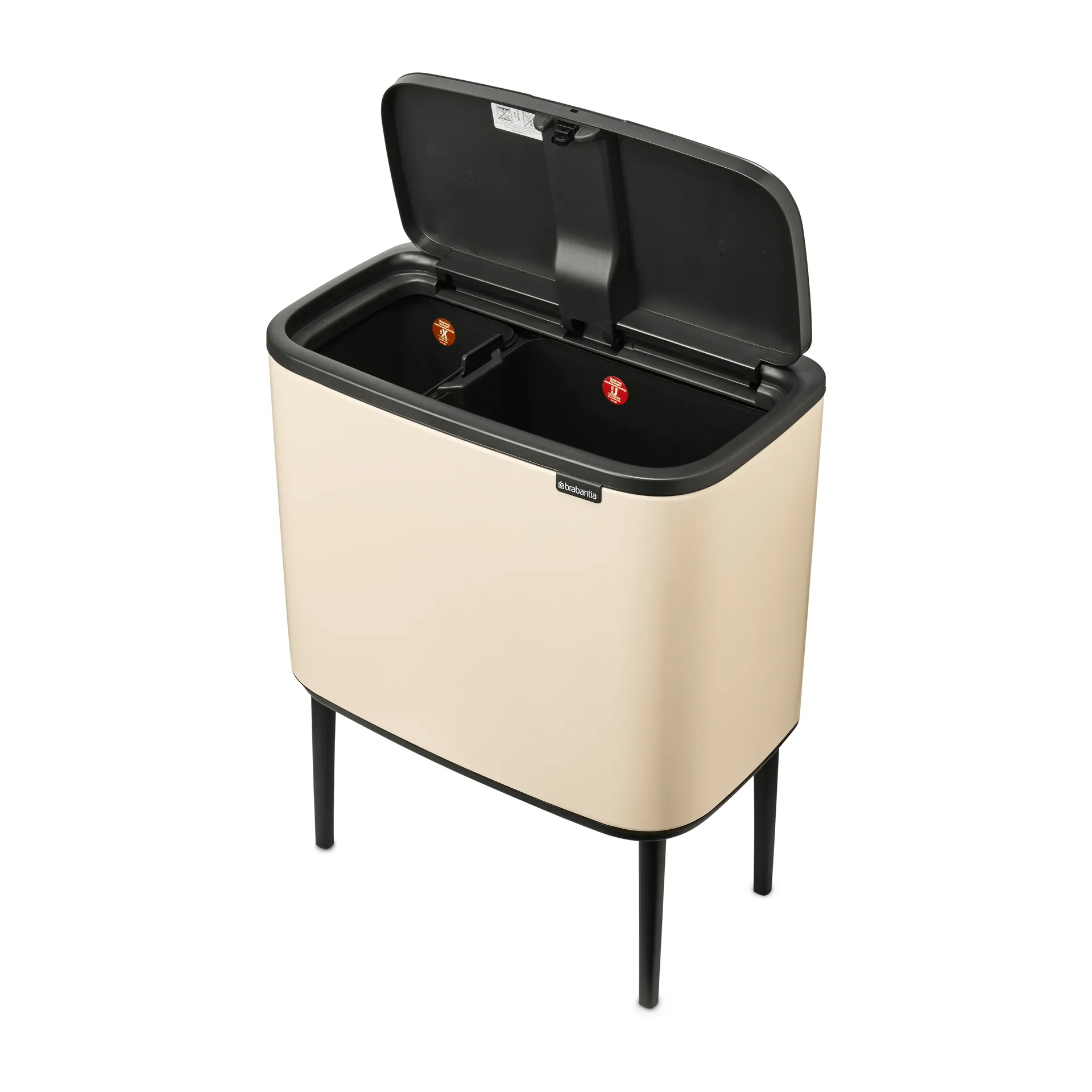 Bo touch bin 11+23 litre, Soft beige Brabantia
