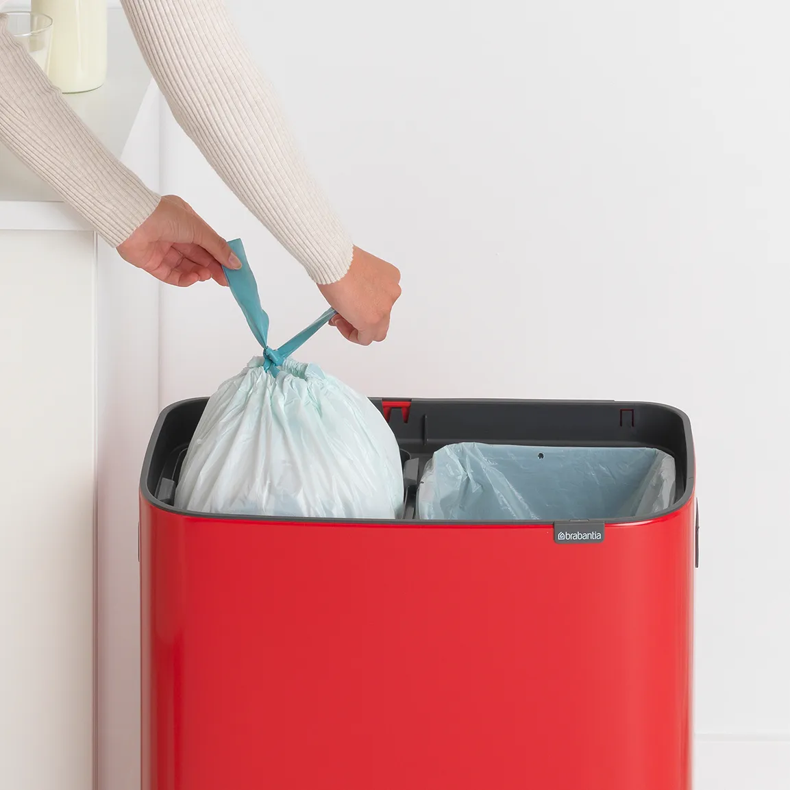 Bo touch bin 2x30 L, Passion red Brabantia
