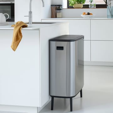 Bo touch bin high 2x30 L - matte-brushed steel - Brabantia