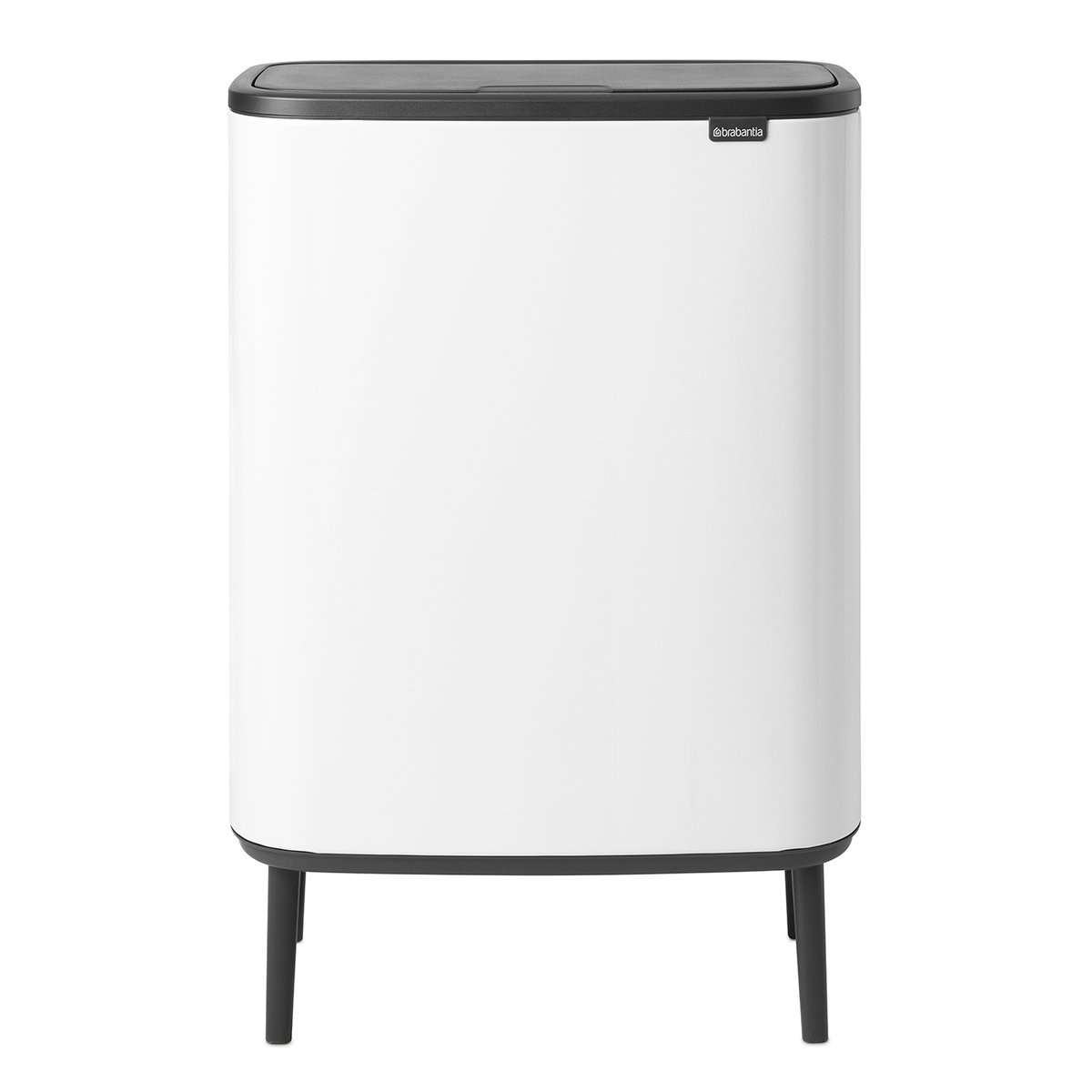 Brabantia Bo touch bin high 2x30 L White | Scandinavian Design | Waste paper baskets & bins | White