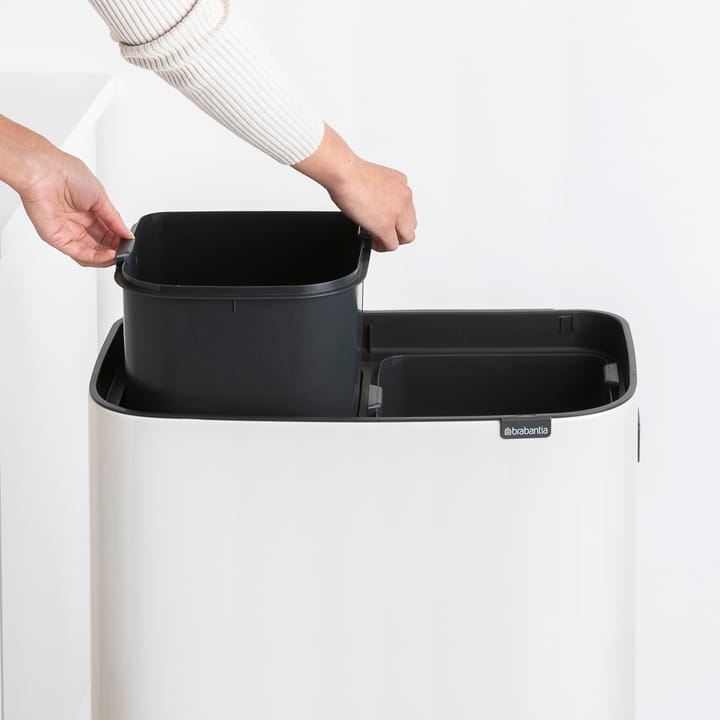 BRABANTIA Poubelle Bo Touch Bin Hi 2 Seaux 2 x 30 L Noir - Erresse