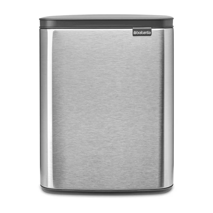 Brabantia Bo waste bin 12 L Brushed steel - matte | Scandinavian Design | Laundry baskets | Blue