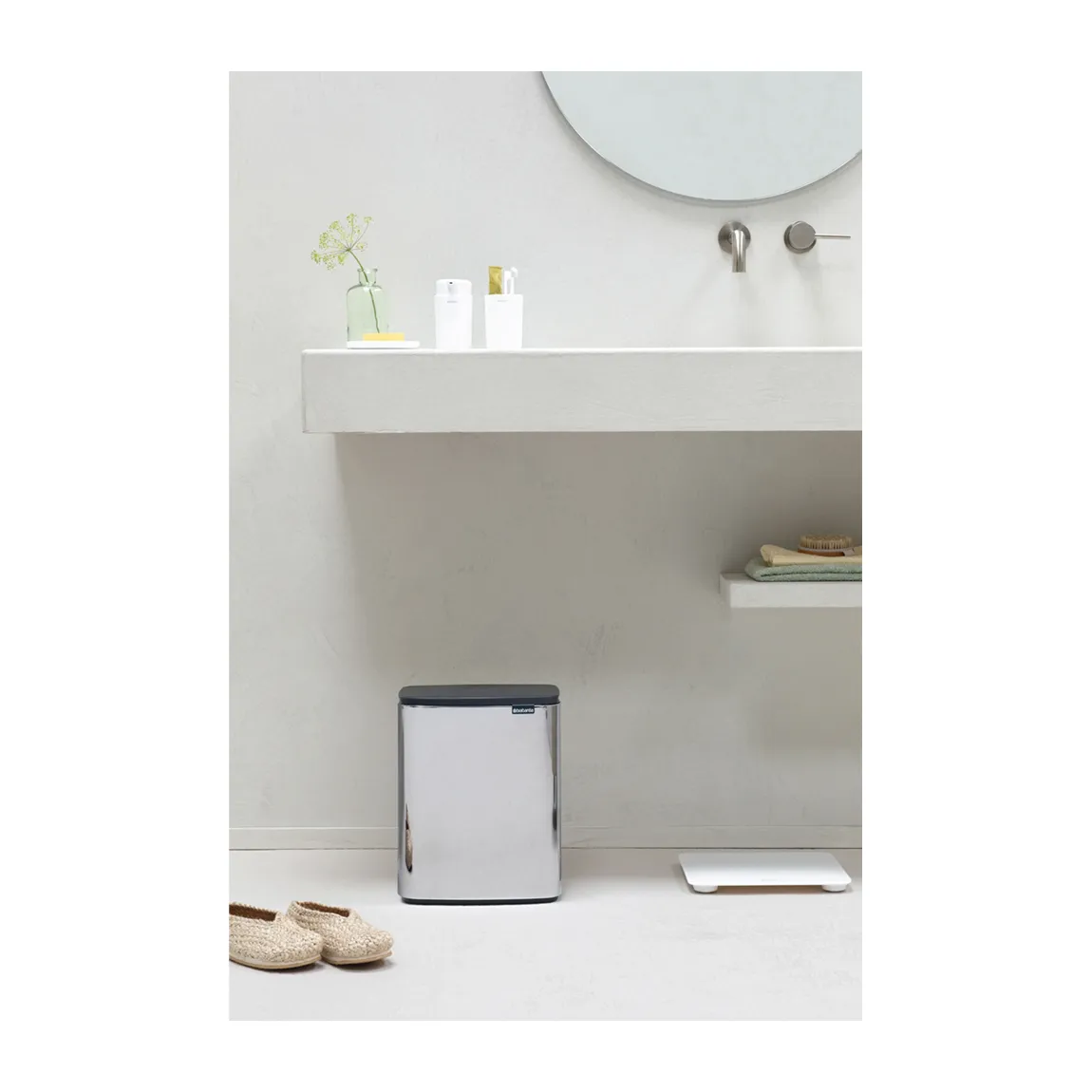 Bo waste bin 12 L, Brushed steel - shiny Brabantia