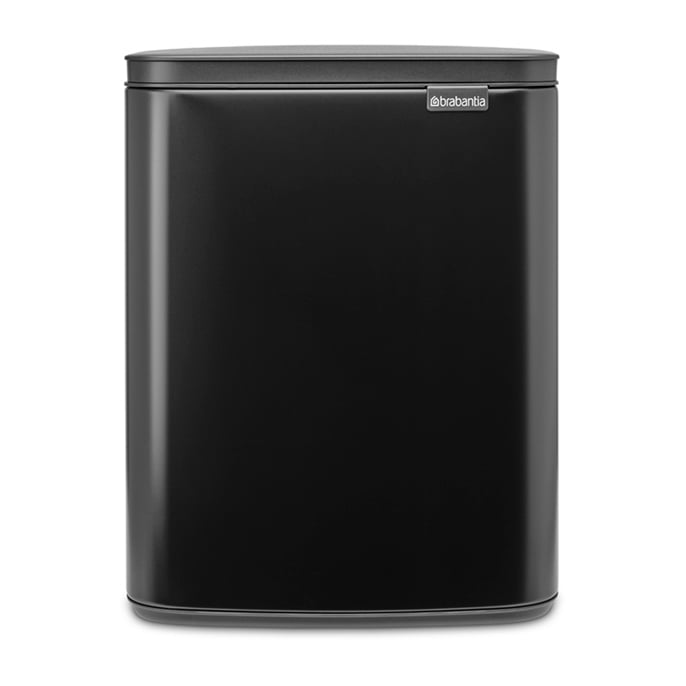 Brabantia Bo waste bin 12 L Matte black | Scandinavian Design | Laundry baskets | Grey