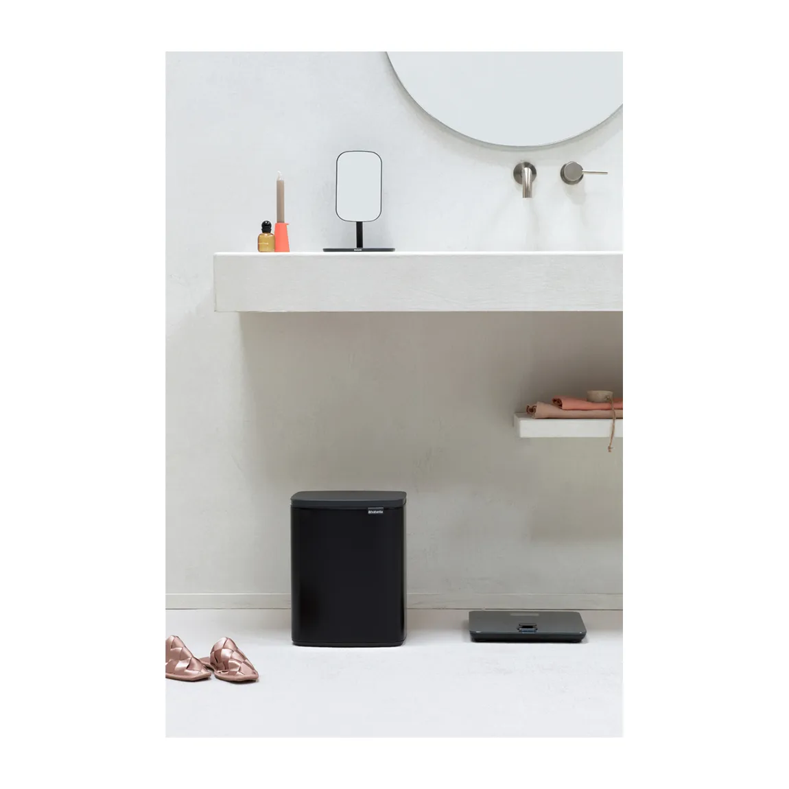 Bo waste bin 12 L, Matte black Brabantia