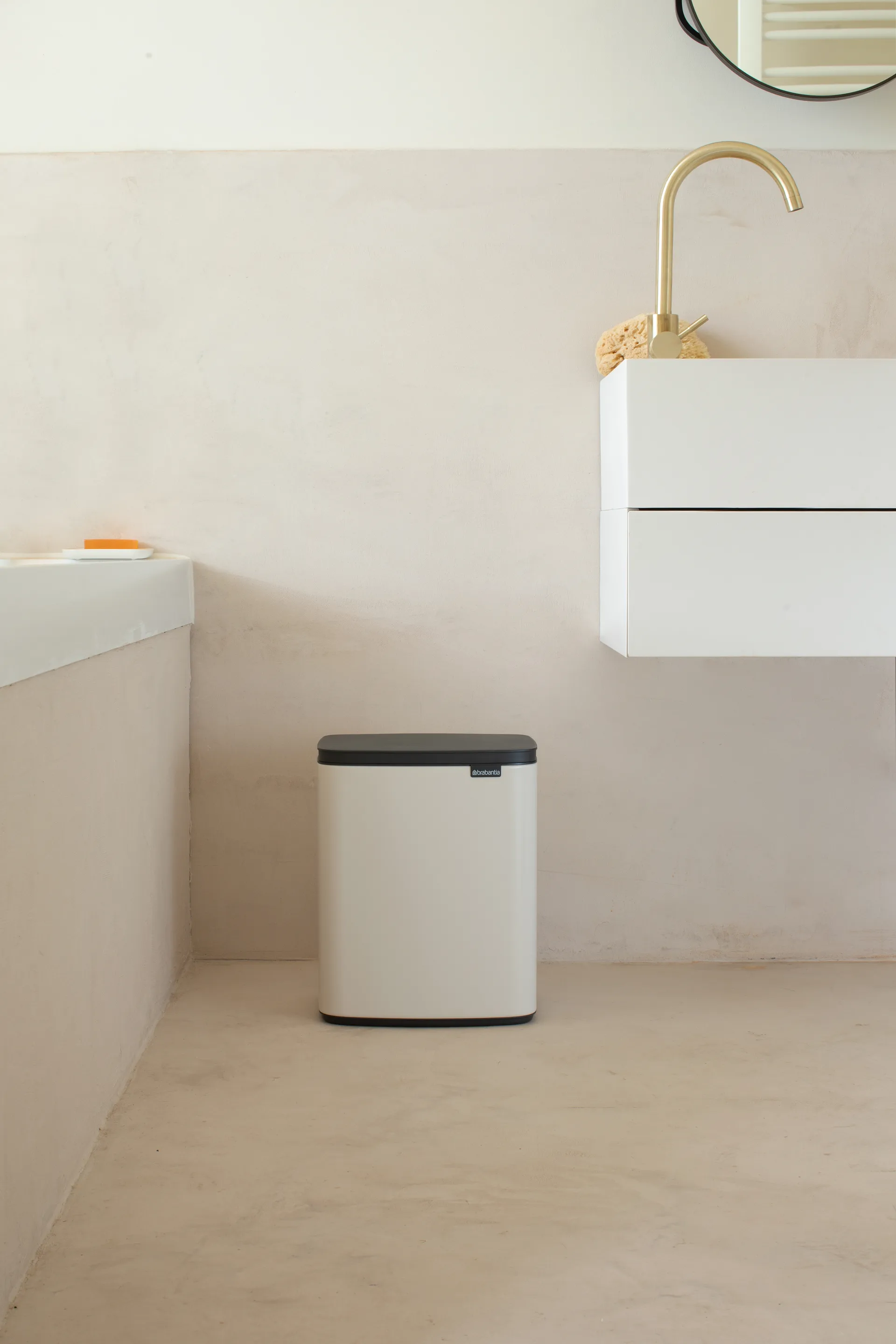 Bo waste bin 12 L, Soft beige Brabantia