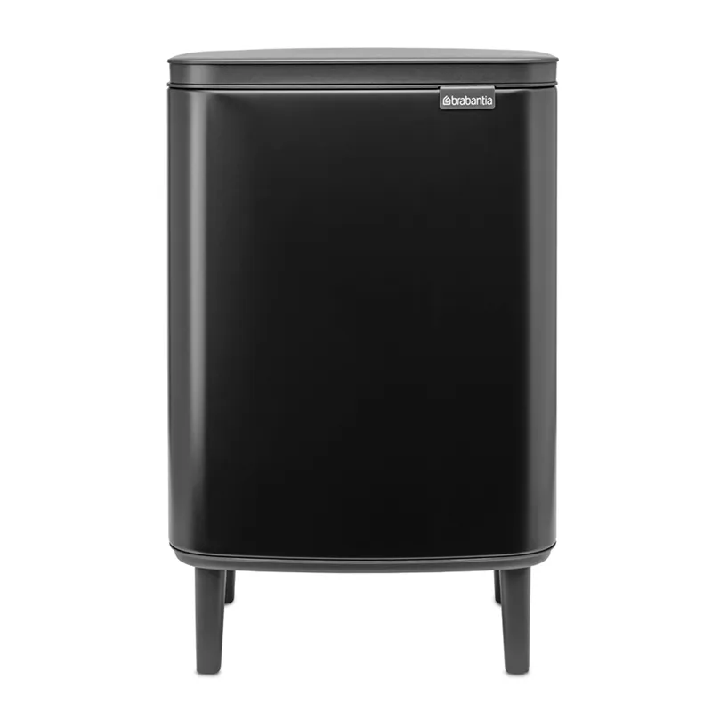 Brabantia Bo waste bin high 12 L Matte black | Scandinavian Design | Pedal bins | Black